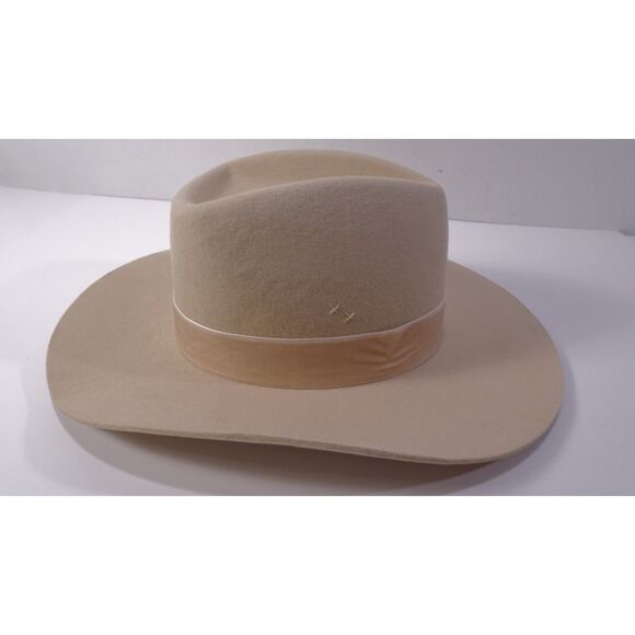 Veronica Beard Lack of Color Benson Beige Felt Wool Wide Brim Hat L NWT 230 main image 6